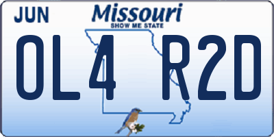 MO license plate OL4R2D