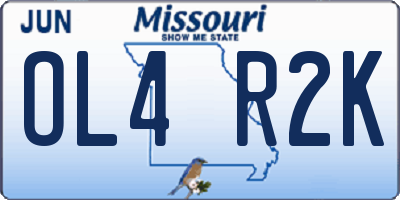 MO license plate OL4R2K