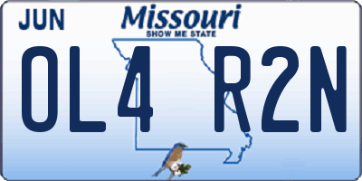 MO license plate OL4R2N