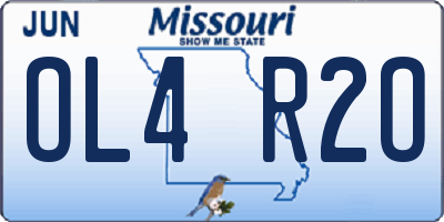 MO license plate OL4R2O