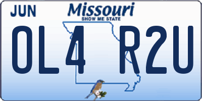 MO license plate OL4R2U