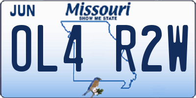 MO license plate OL4R2W