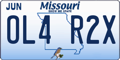 MO license plate OL4R2X