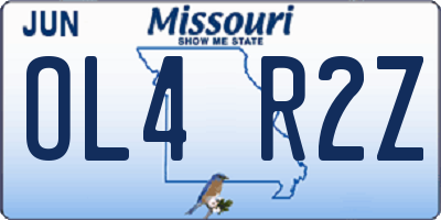 MO license plate OL4R2Z