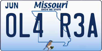 MO license plate OL4R3A