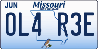 MO license plate OL4R3E