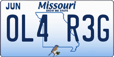 MO license plate OL4R3G
