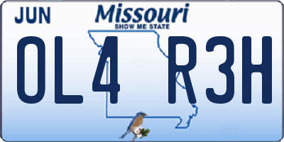 MO license plate OL4R3H