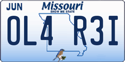 MO license plate OL4R3I