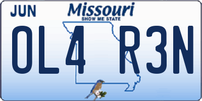MO license plate OL4R3N