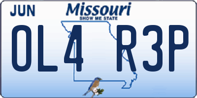 MO license plate OL4R3P