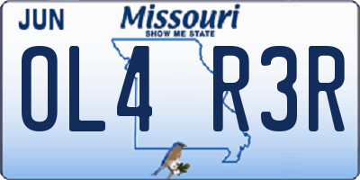 MO license plate OL4R3R