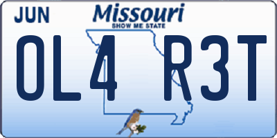 MO license plate OL4R3T