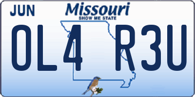 MO license plate OL4R3U
