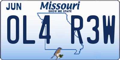MO license plate OL4R3W