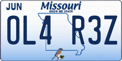 MO license plate OL4R3Z