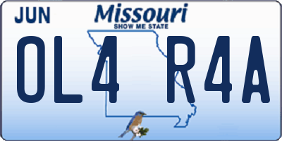 MO license plate OL4R4A