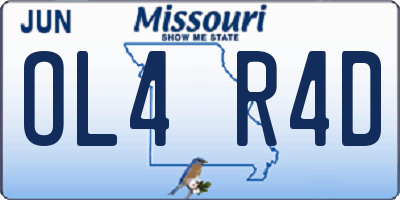 MO license plate OL4R4D