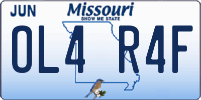 MO license plate OL4R4F