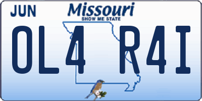 MO license plate OL4R4I