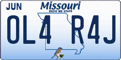 MO license plate OL4R4J