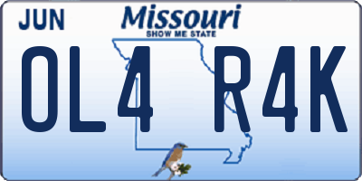 MO license plate OL4R4K