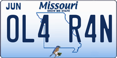 MO license plate OL4R4N