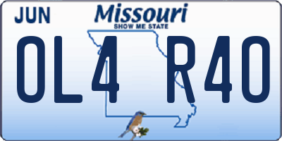 MO license plate OL4R4O