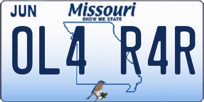 MO license plate OL4R4R