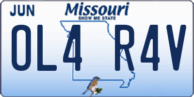 MO license plate OL4R4V