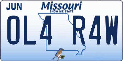 MO license plate OL4R4W