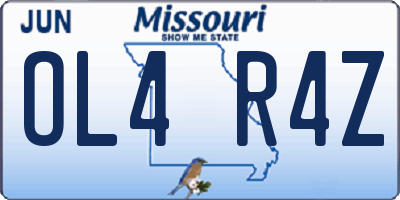 MO license plate OL4R4Z