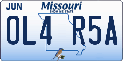 MO license plate OL4R5A
