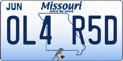 MO license plate OL4R5D