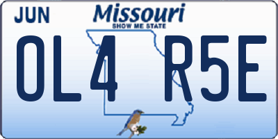 MO license plate OL4R5E