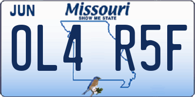 MO license plate OL4R5F