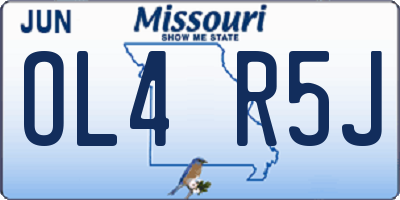MO license plate OL4R5J