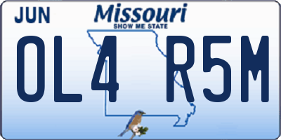 MO license plate OL4R5M