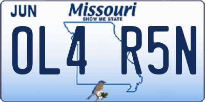 MO license plate OL4R5N