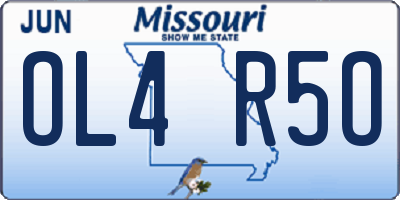 MO license plate OL4R5O