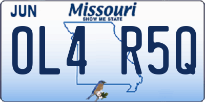 MO license plate OL4R5Q