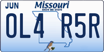 MO license plate OL4R5R