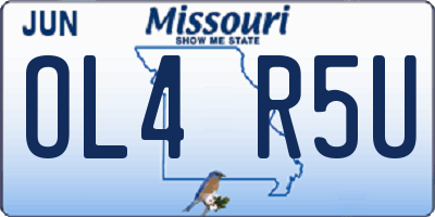 MO license plate OL4R5U