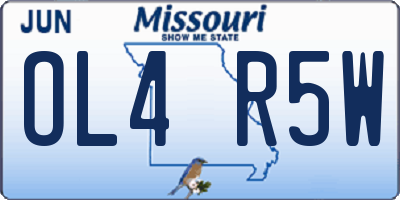 MO license plate OL4R5W