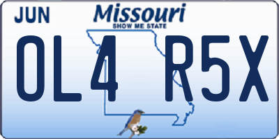 MO license plate OL4R5X