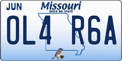 MO license plate OL4R6A