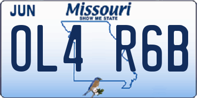 MO license plate OL4R6B
