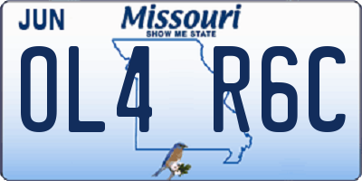 MO license plate OL4R6C