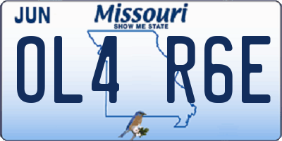 MO license plate OL4R6E