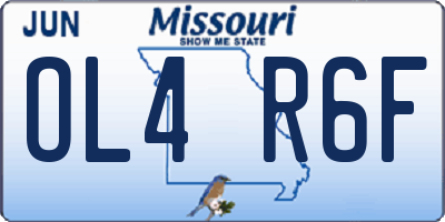 MO license plate OL4R6F